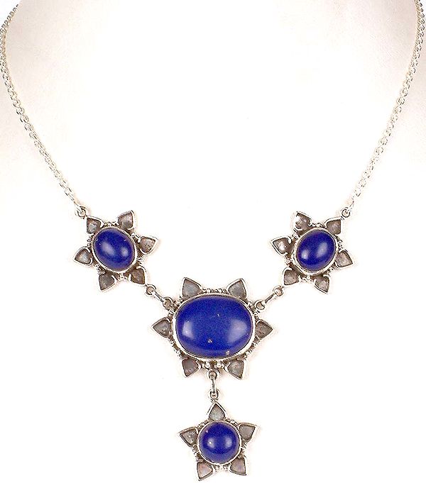 Lapis Lazuli Floral Necklace