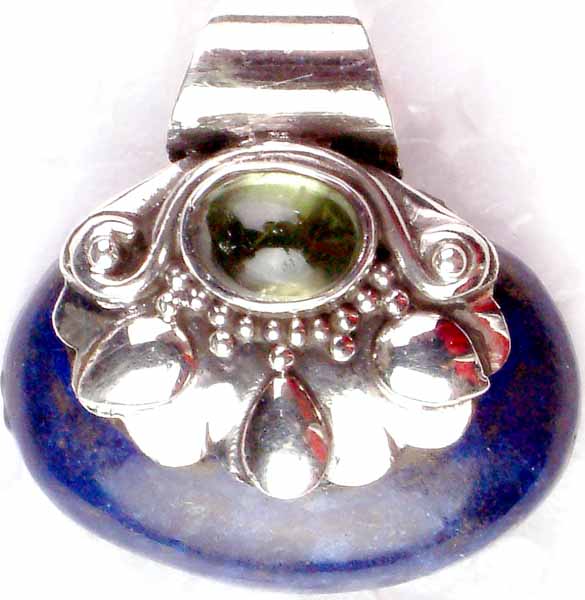 Lapis Lazuli Pendant with Peridot