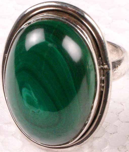 Malachite Oval Ring