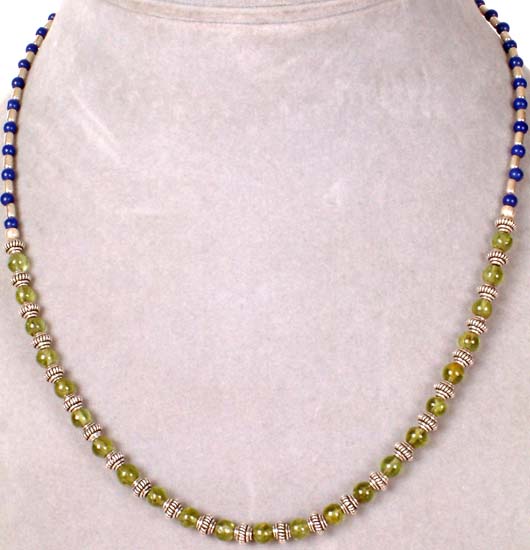 Peridot and Lapis Lazuli Necklace