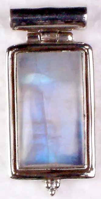 Rainbow Moonstone Rectangular Pendant