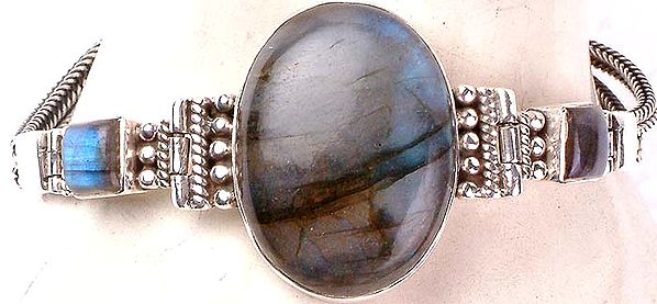 Triple Stone Labradorite Bracelet