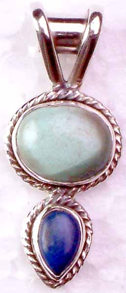 Turquoise and Lapis Pendant