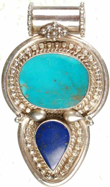 Turquoise and Lapiz Lazuli Pendant