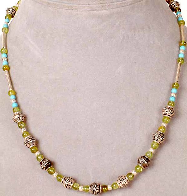 Turquoise and Peridot Necklace