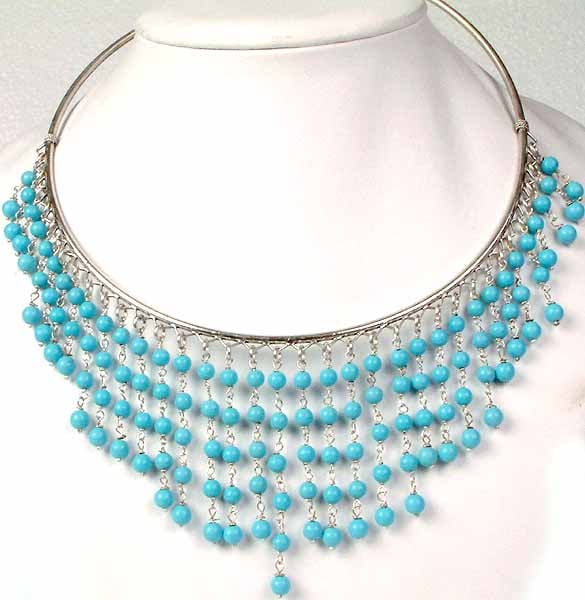Turquoise Chandelier Necklace