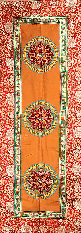 Vishwa Vajra (Double Dorje) - Tibetan Altar Curtain