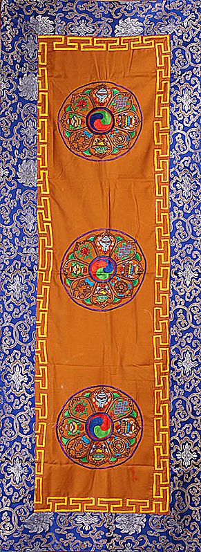 Ashtamangala (Eight Auspicious Symbols of Buddhism) - Wall Hanging for The Doorstep