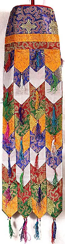Altar Hanging from Tibet with Multi-color Patchwork