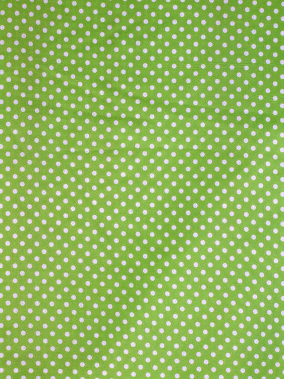 Bright Green Polka Dotted Fabric