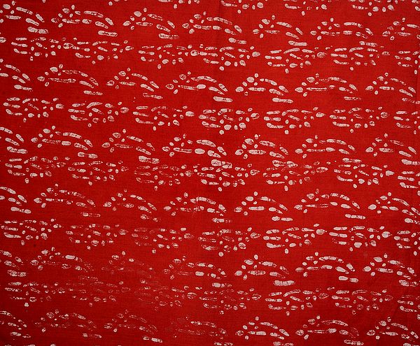 Red-Clay Bagdoo Block Printed Fabric from Rajasthan