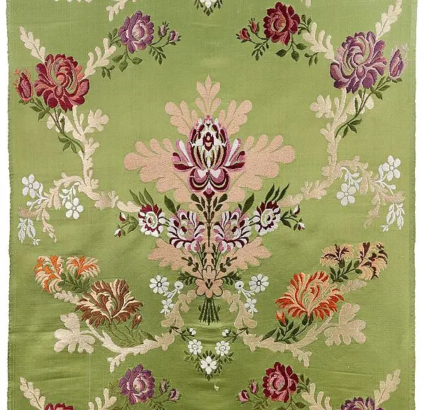 Pale-Green Tibetan Lotus Brocade