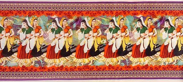 Fabric Border with Digital-Printed Ladies