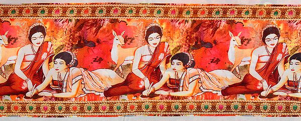 Shakuntala Digital-Printed Fabric Border