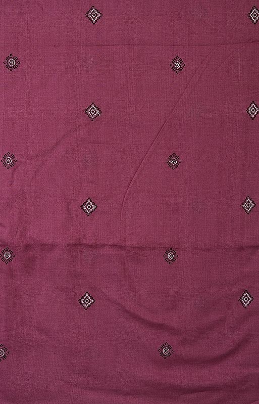 Mauve Hand-Woven Bomkai Fabric from Orissa