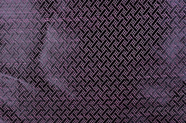 Black and Pink Kimkhab Fabric with Endless Knot | Exotic India Art