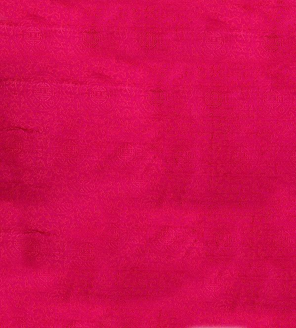 Fabric from Banaras with the Eight Symbols of Good Fortune (Tib. Bkra-shis rtags-brgyad, Skt. Ashtamangala)