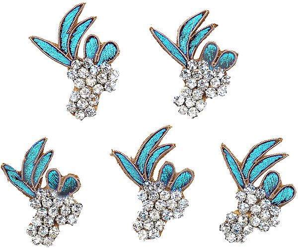 Small Floral Leaves Patches with Stones