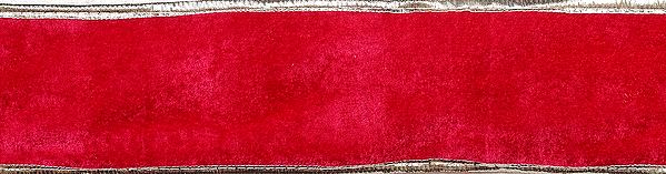 Plain Velvet Fabric Border with Gota Patch