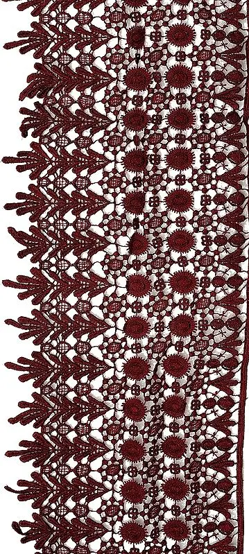 Wide Crochet Floral Border
