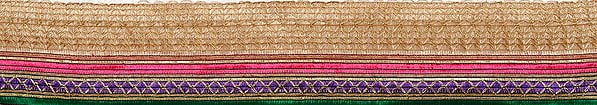 Copper-Colored Border in Metallic Thread