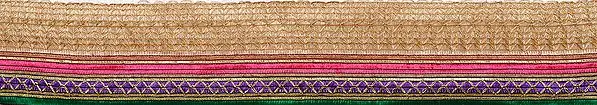 Copper-Colored Border in Metallic Thread