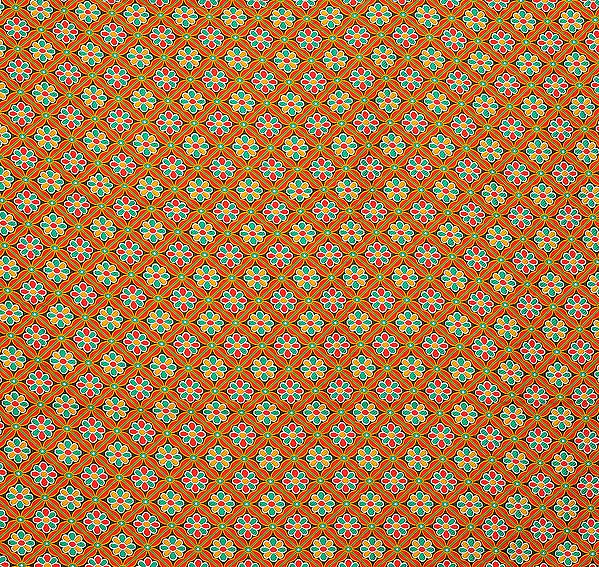 Fabric from Jaipur with Woven Flowers All-Over