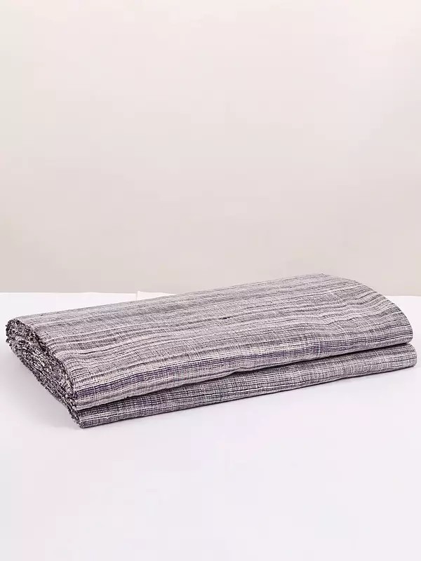 Hand Woven Coarse Khadi Fabric with Thread Weave