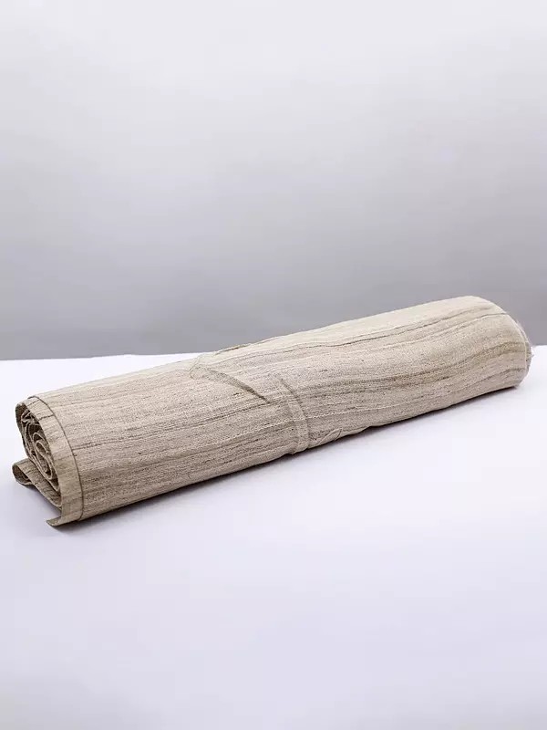 Hand Woven Coarse Khadi Fabric with Thread Weave