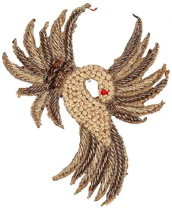 Zardosi Flying Parrot Patch