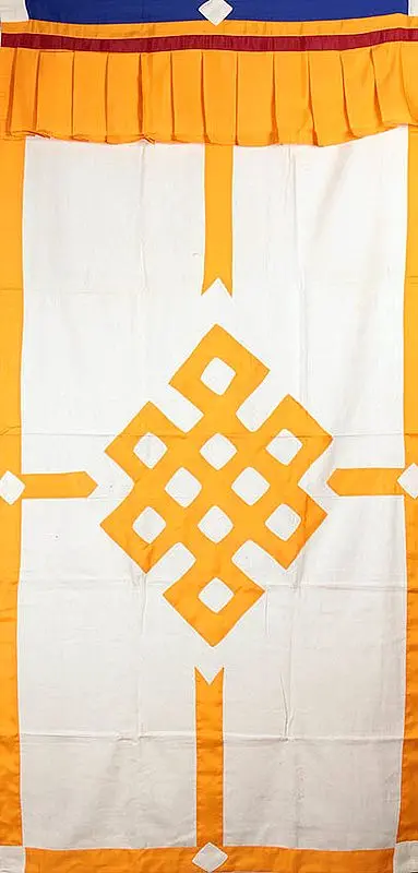 The Endless Knot (Ashtamangala) - Tibetan Altar Curtain