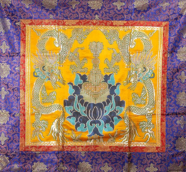 Dorje with Dragons - Tibetan Buddhist Altar Curtain