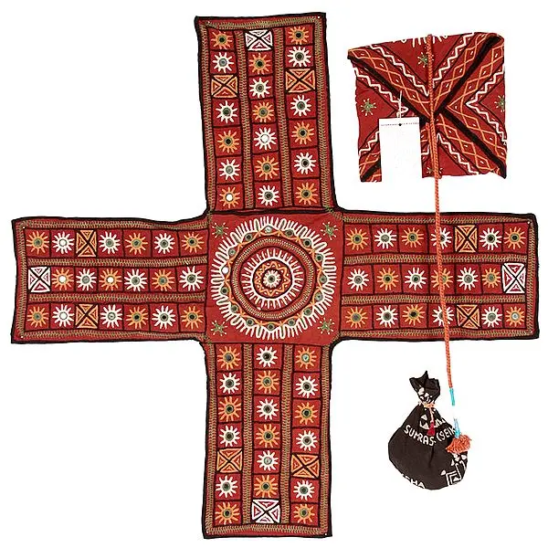 Rabari Hand-Embroidered Patchwork Chaupar