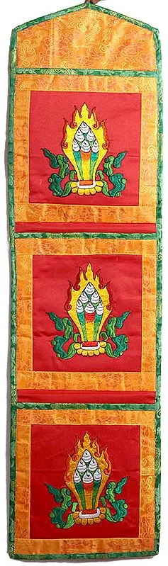 Paper Holder with Embroidered Jewel
