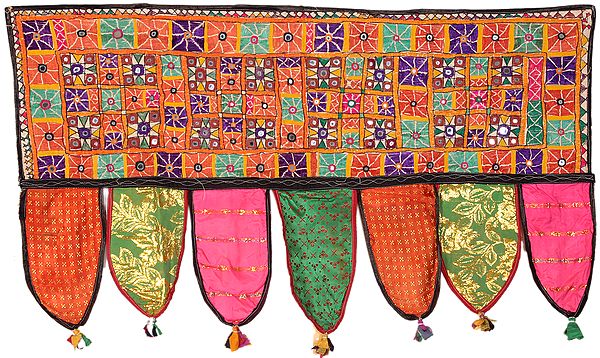 Multi-Color Embroidered Toran for the Doorstep
