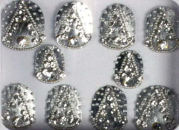 Silver Nail Bindis