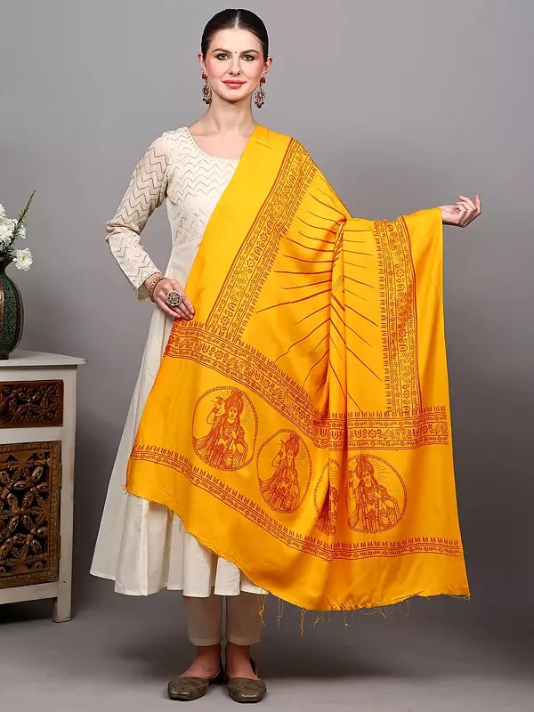 Hindu Prayer Shawl of Lord Vishnu the Preserver