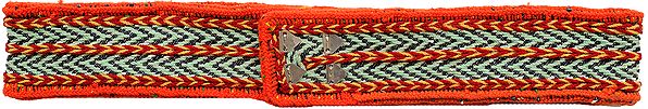 Green and Orange Embroidered Waist Belt from Haridwar