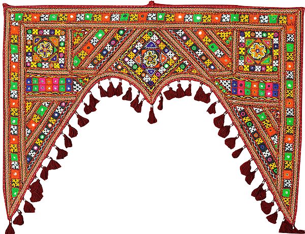 Multi-Color Embroidered Toran for the Doorstep from Kutch