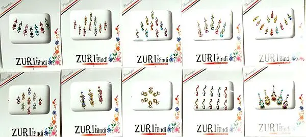 Lot of Ten Fancy Bindis