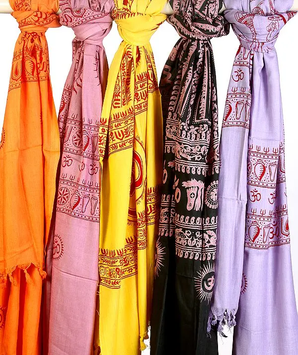Lot of Five Dharma Prayer Shawls