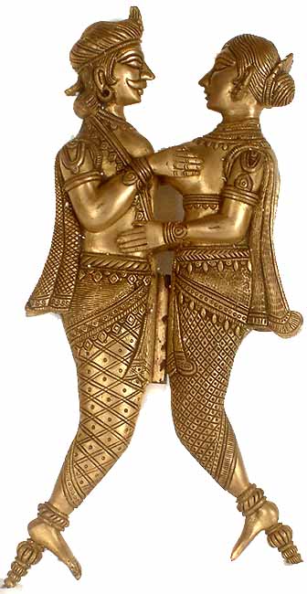 15" An Amorous Couple (Nut Cutter) in Brass | Handmade | Made in India