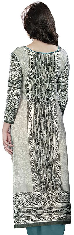 printed long kurti pattern