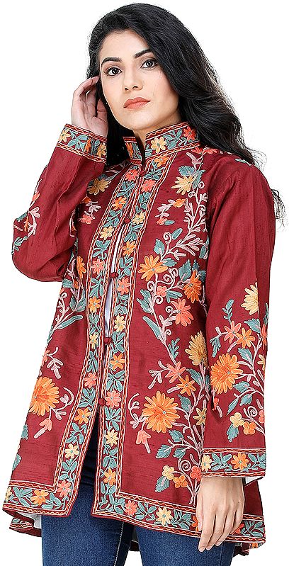 red short jacket womens