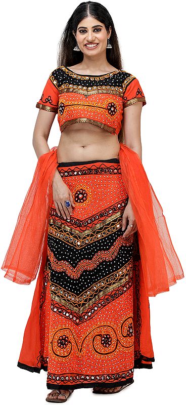 Buy Womens Ethnic Lehenga for Women Big Flairs Lehenga Rajasthani Bandhani  Lehenga Partywear Printed Lehenga Free Blouse Stitching Offer Online in  India - Etsy