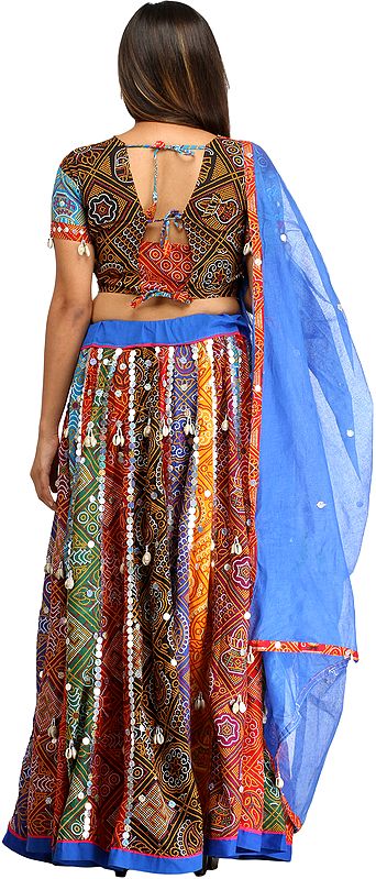 multi color ghagra