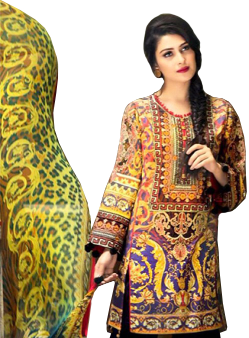 Multicolored Floral Printed Salwar Kameez Suit