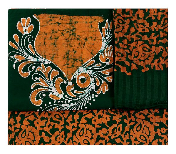 Batik-Dyed Salwar Kameez Fabric