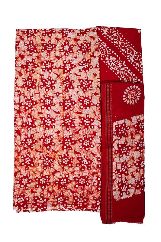 Batik-Dyed Salwar Kameez Fabric from Madhya Pradesh