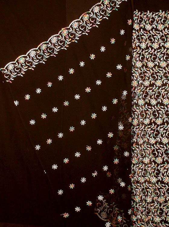 Black Suit with All-Over Persian Embroidery